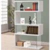 Modern white bookshelf