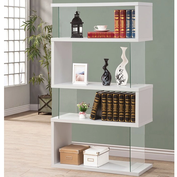 Modern white bookshelf