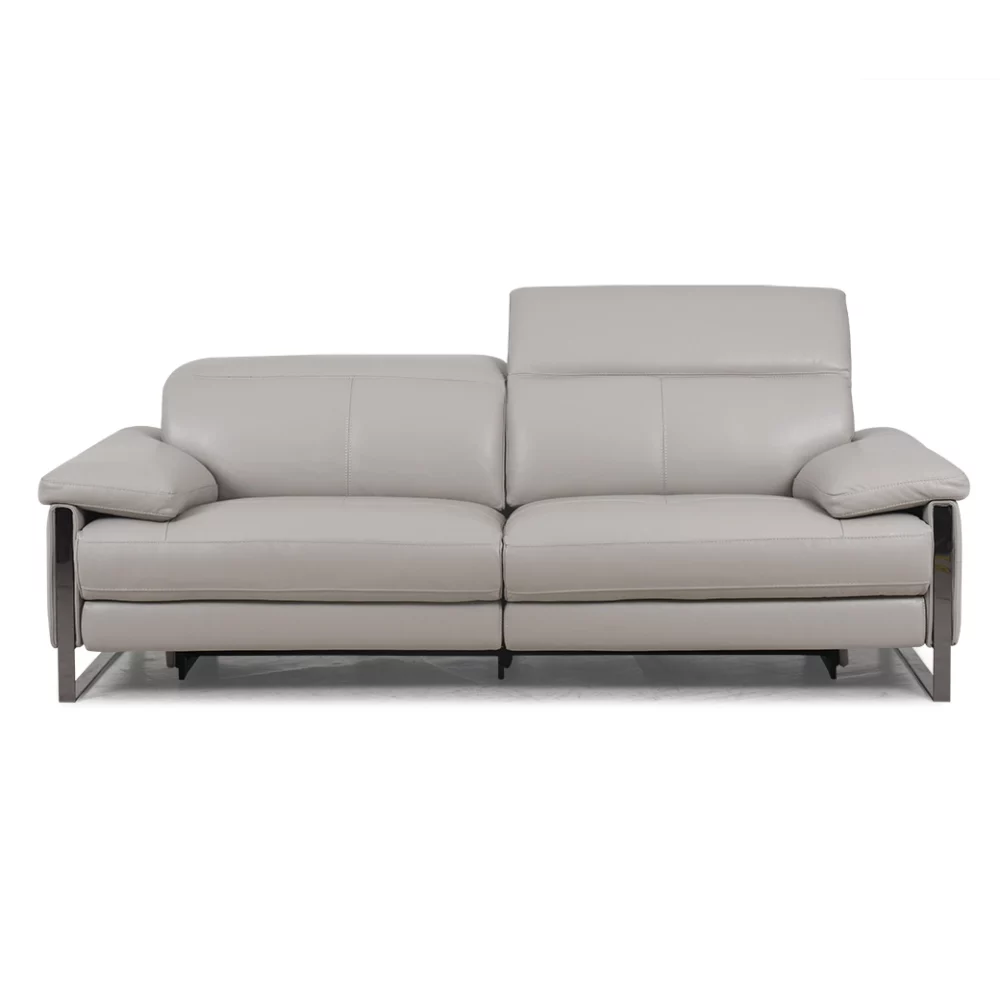 Contemporary Power Reclining Sofa with Adjustable Headrest