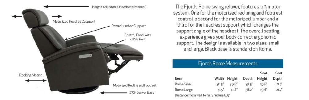 Fjords Rome Swing Relaxer Recliner Chair
