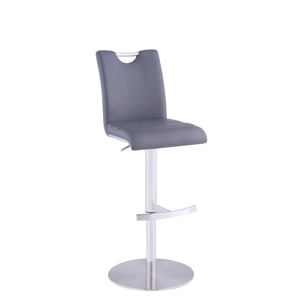 Grey hydraulic bar stool