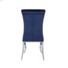 Blue velvet dining chair