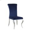 Blue velvet dining chair