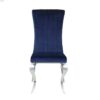 Blue velvet dining chair