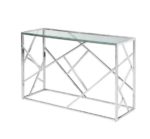 Modern Silver/Glass Console Table