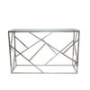 Modern Silver/Glass Console Table