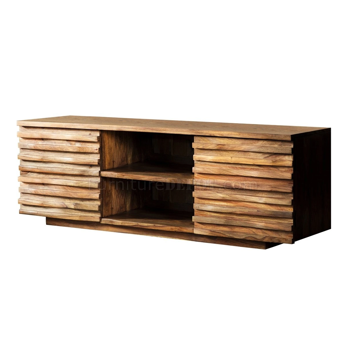 Media console clearance natural wood