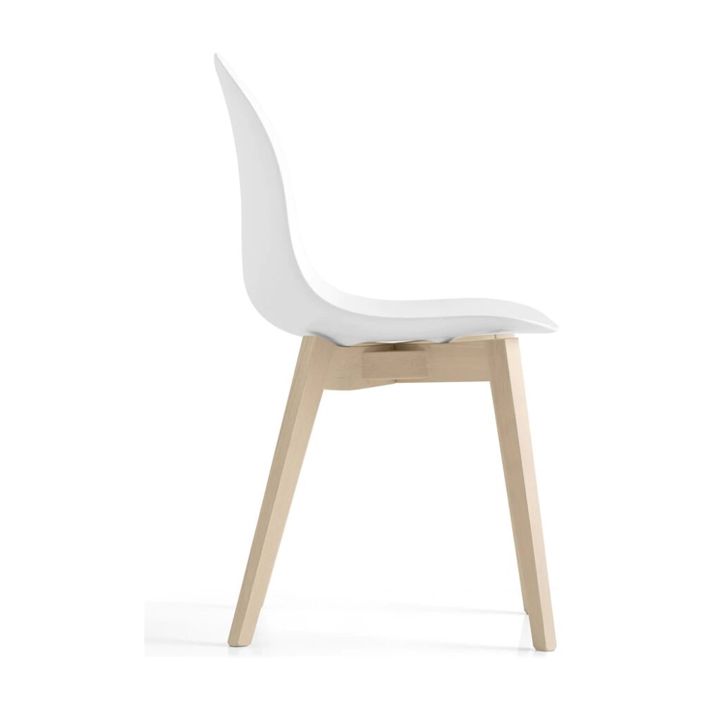 Connubia Academy Chair - 4 Leg Solid Wood Base | Modern Furniture Cleveland  | Designers Furniture | Mayfield OH