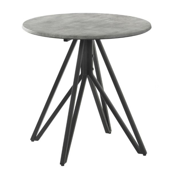 Pelle round end table