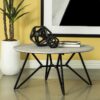 Pelle round coffee table