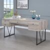 Four Drawer Writing Desk Grey Driftwood