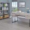 Four Drawer Writing Desk Grey Driftwood