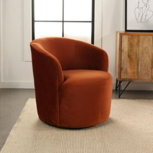 Orange Swivel Accent Chair
