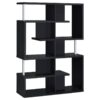 5-tier Bookcase Black and Chrome