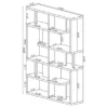 5-tier Bookcase White and Chrome