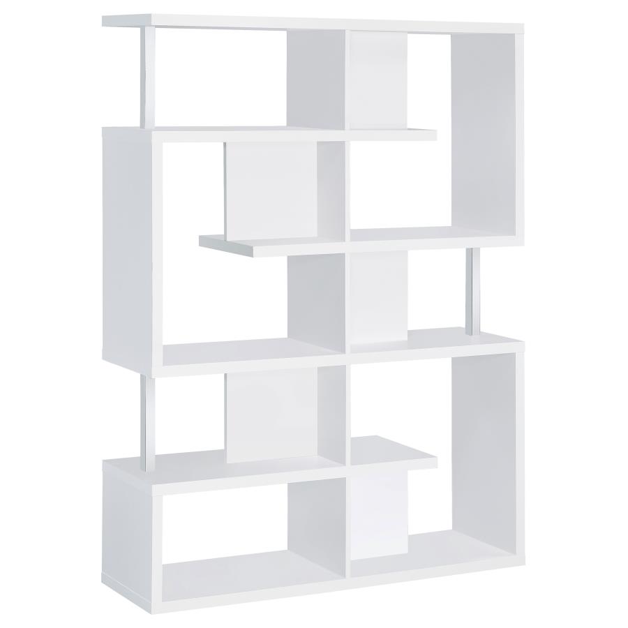 5-tier Bookcase White and Chrome