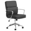 Standard Back Upholstered Office Chair Black