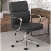 Standard Back Upholstered Office Chair Black