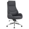 Upholstered Office Chair with Padded Seat Grey