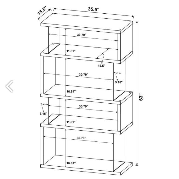 Modern Zigzag Bookcase