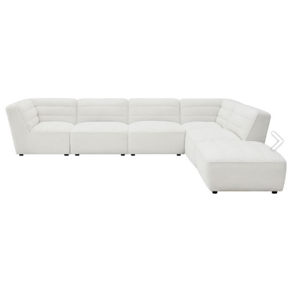 Rio 6 pc sectional natural white