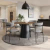 Gemma dining table with Wyatt dining chairs