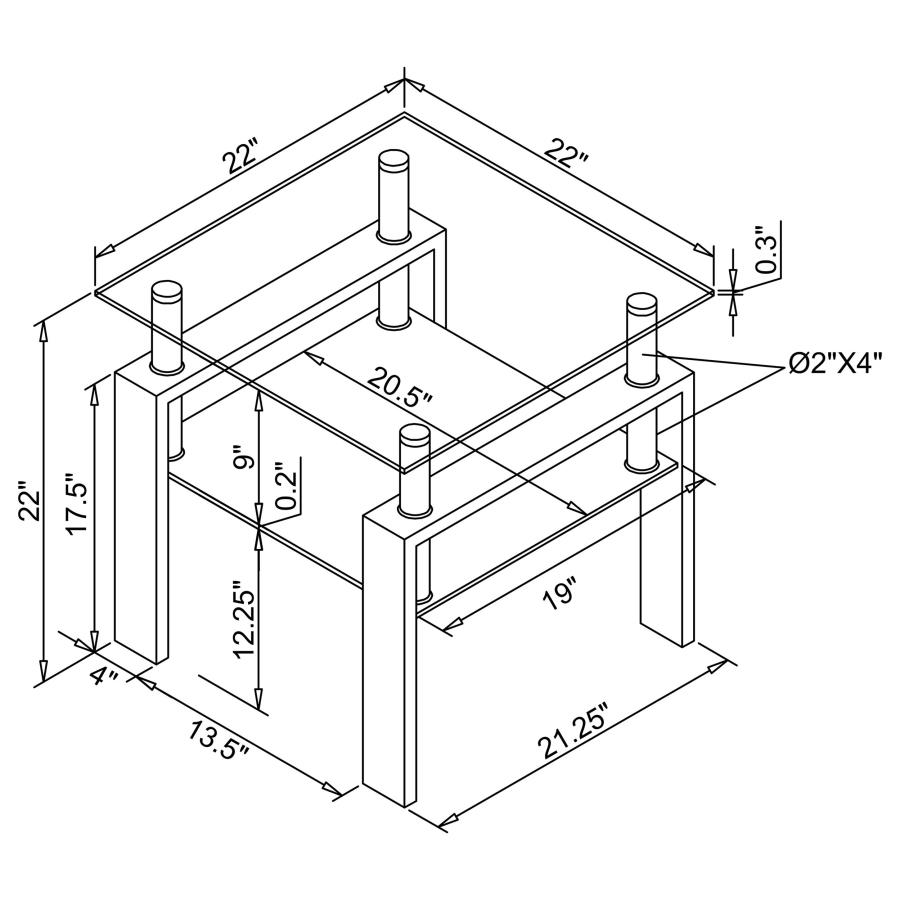 Lumin Modern End Table