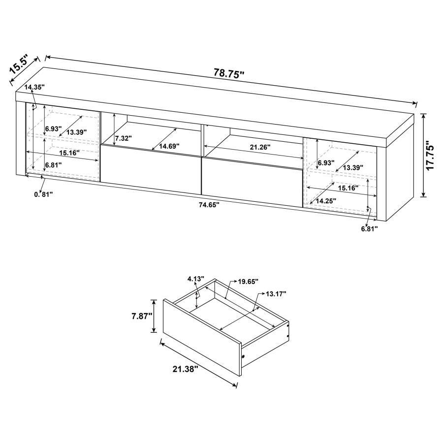 Modern White TV Console