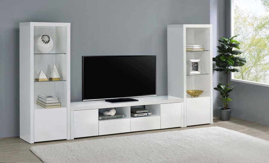 Modern White TV Console