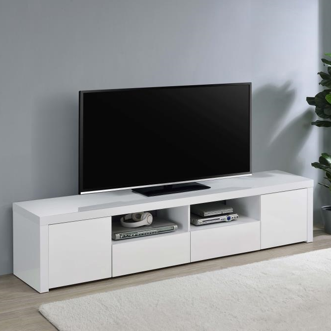 Modern White TV Console