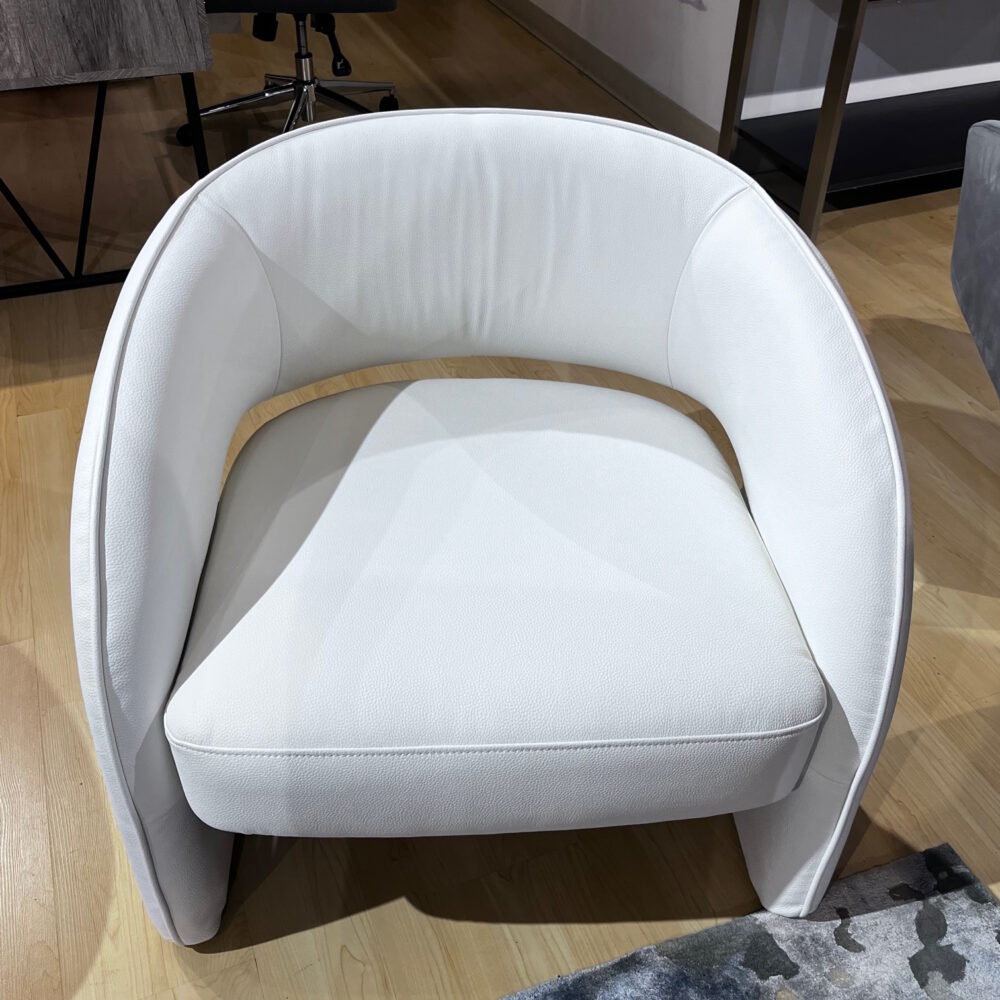 Luna Midcentury Accent Chair White
