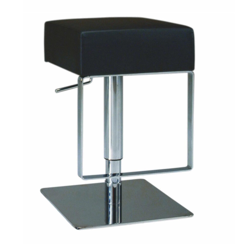 Backless Adjustable Barstool Black