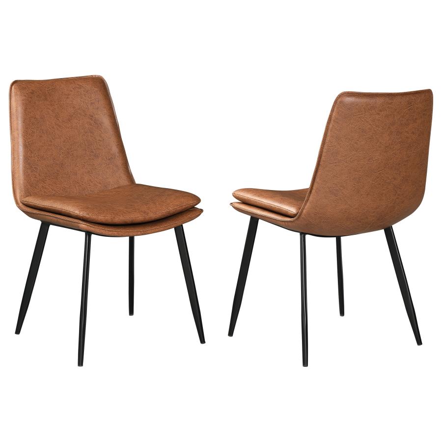 Markley Brown Faux Leather Chair