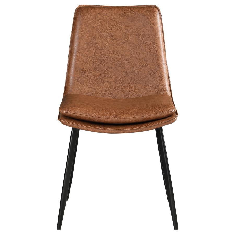 Markley Brown Faux Leather Chair
