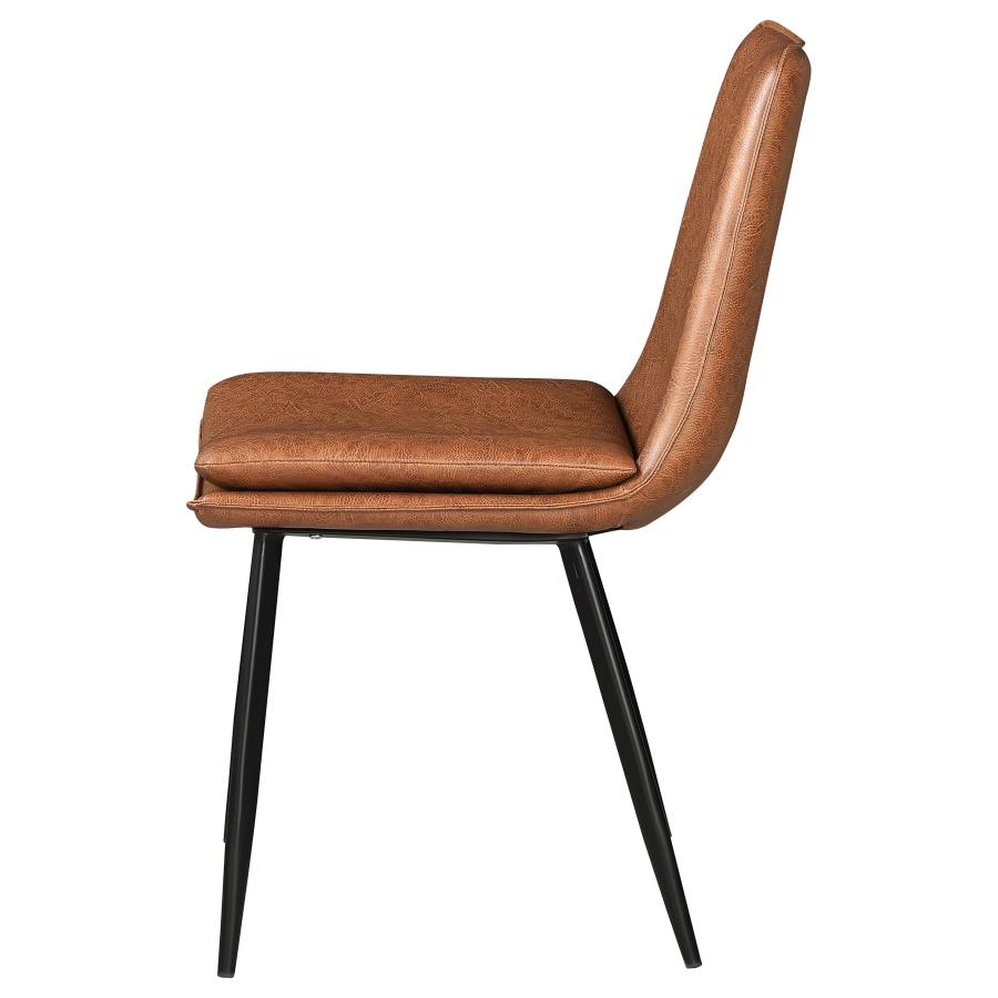 Markley Brown Faux Leather Chair