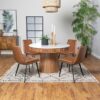 Markley Brown Faux Leather Chair