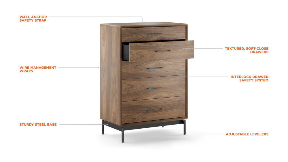 LINQ 5-drawer Tall Chest