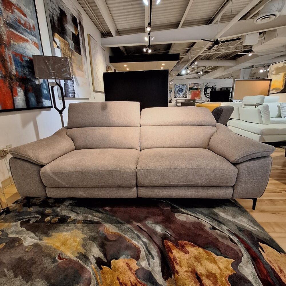 Clayton Reclining Sofa Light Grey