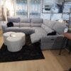 Elys Recliner Sectional in Grey Fabric