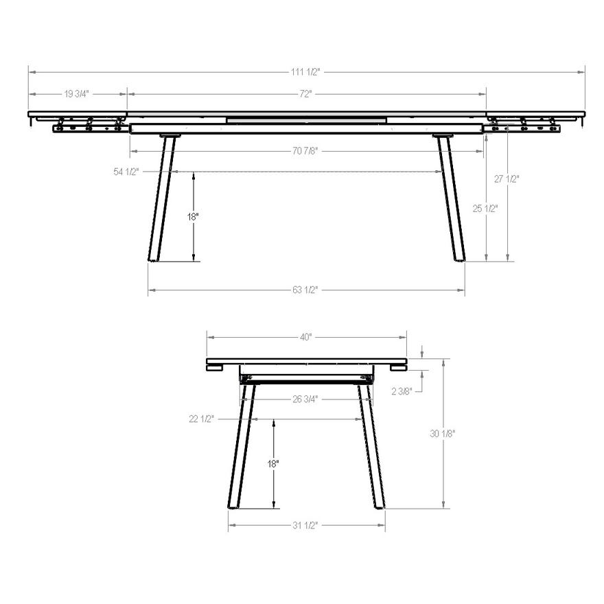 Lewis Extendable Table by Amisco