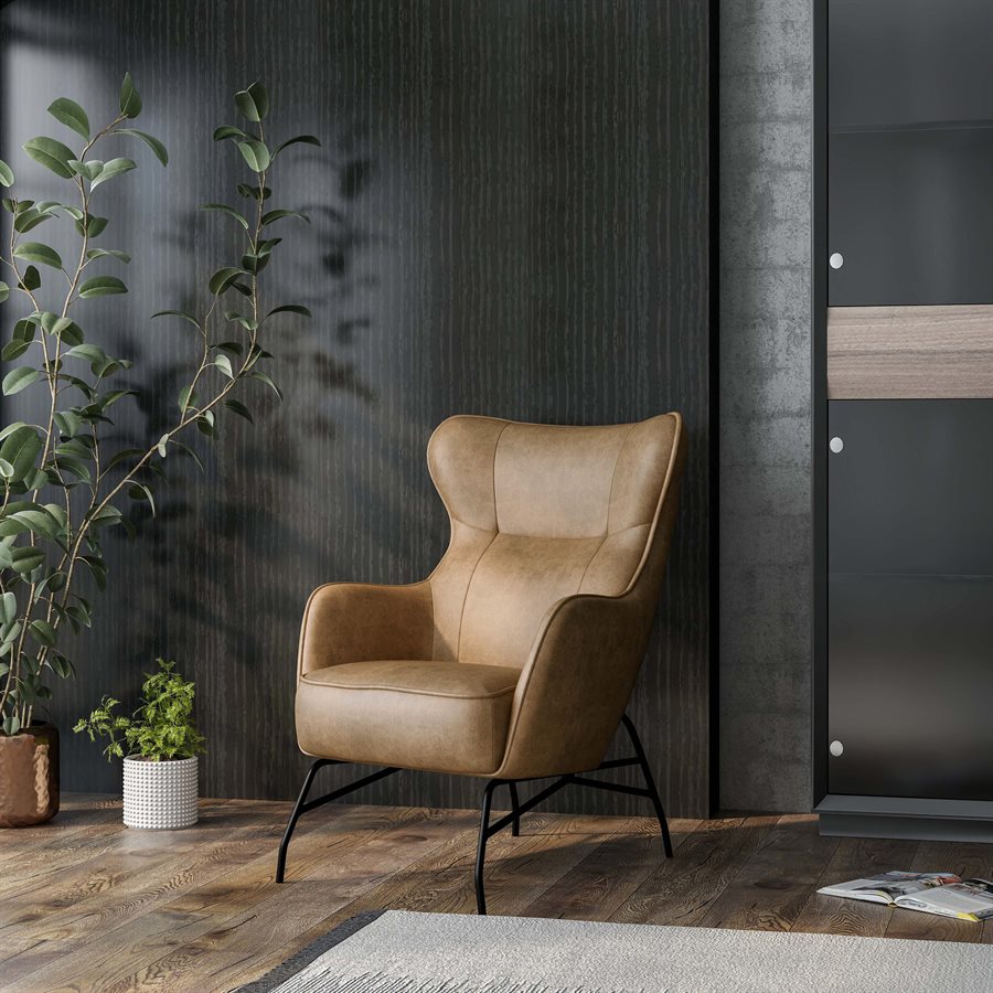 Franky Accent Chair Saddle
