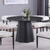 Black Faux Marble Dining Table