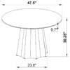 Black Faux Marble Dining Table