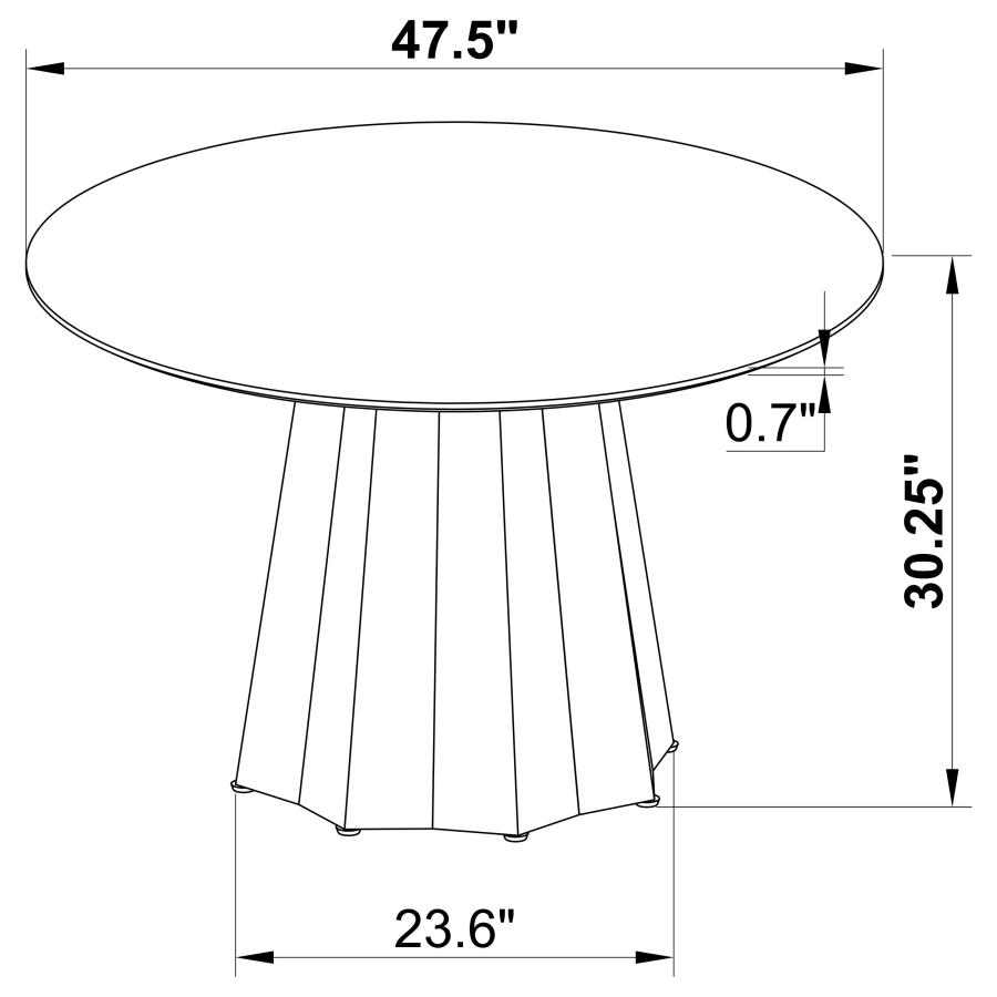 Black Faux Marble Dining Table
