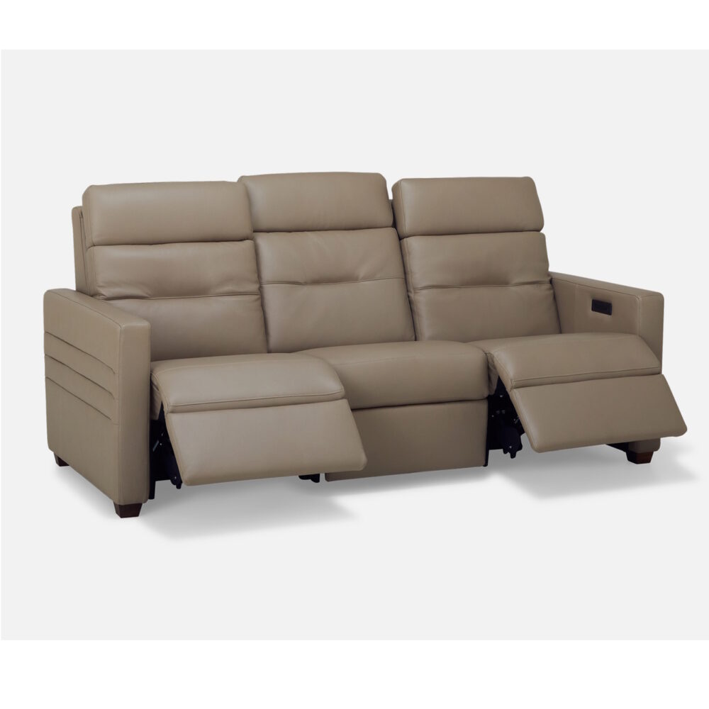 Power Reclining Sofa with Headrest & Lumbar