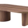 Modern All-Wood Oval Top Cocktail Table