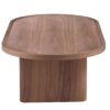 Modern All-Wood Oval Top Cocktail Table