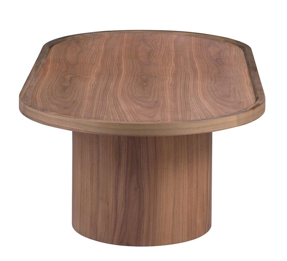 Modern All-Wood Oval Top Cocktail Table