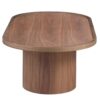 Modern All-Wood Oval Top Cocktail Table