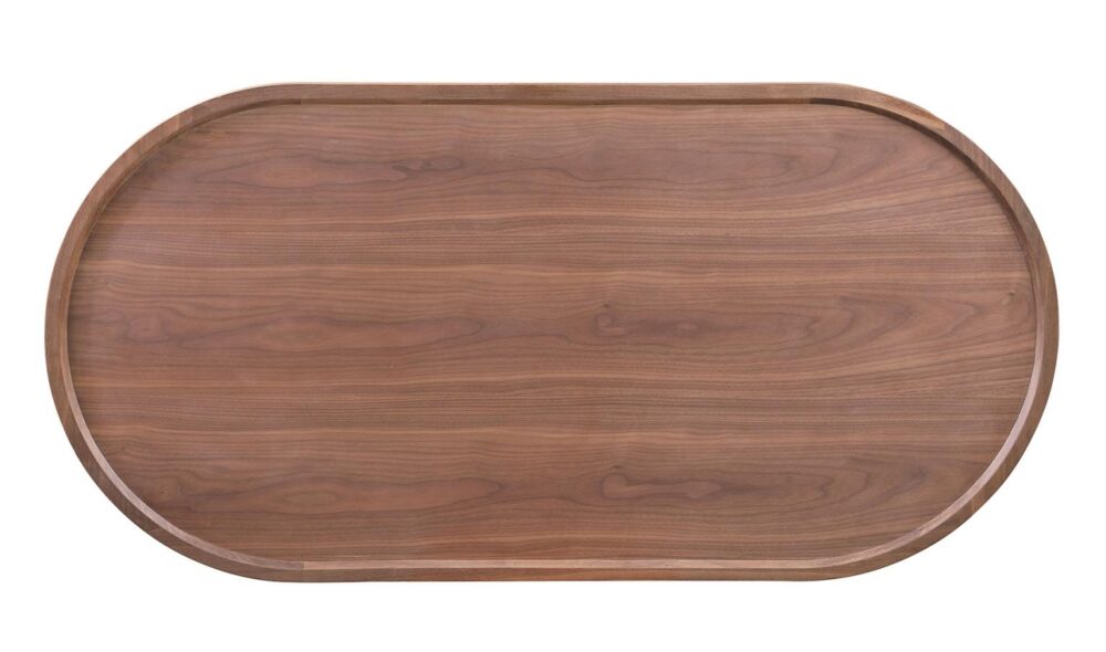 Modern All-Wood Oval Top Cocktail Table